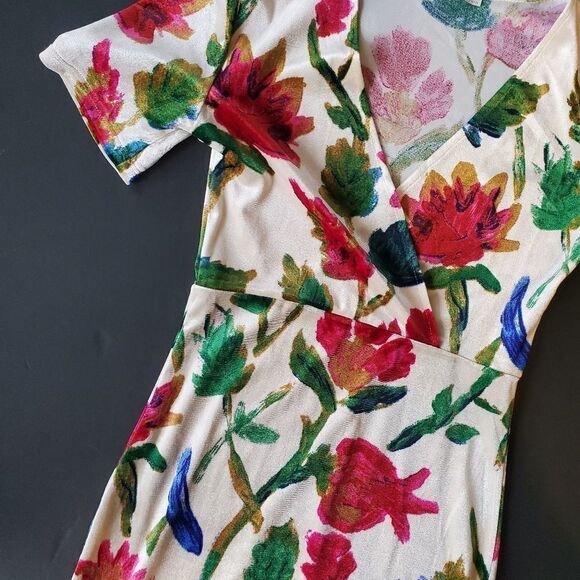 Zara Trafaluc Floral Felt Dress - Picture 4 of 9